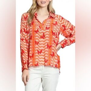 APNY women’s Half Plaket Pullover Blouse